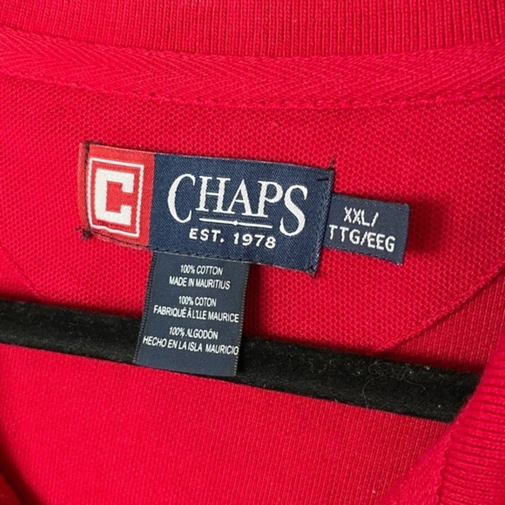 Chaps Ralph Lauren‎ Red Short Sleeve Polo Size XXL - Picture 4 of 5